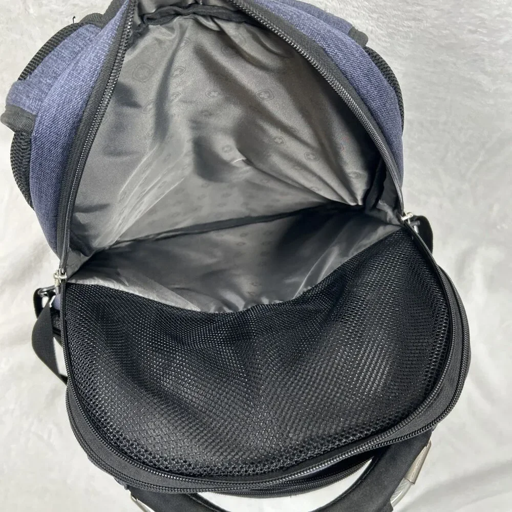 SWISSGEAR Scansmart TSA Friendly Tablet Laptop Backpack Blue Denim Padded